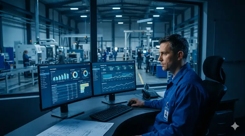 Sistema de orçamentos industriais com dados integrados de custo e processo