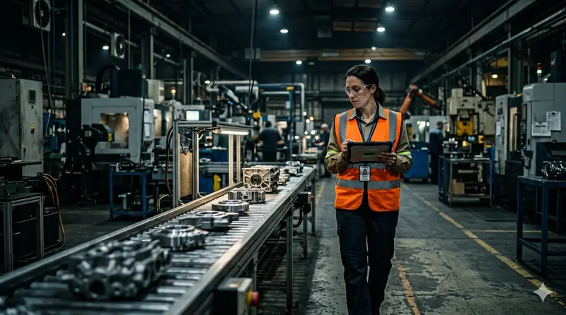 Sistema de controle de qualidade industrial com inspeções digitalizadas